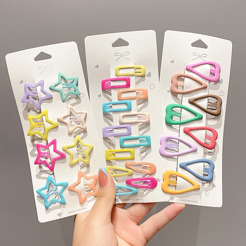 Bộ Kẹp Tóc Hình Ngôi Sao / Bướm Màu Sắc Dễ Thương Xinh Xắn