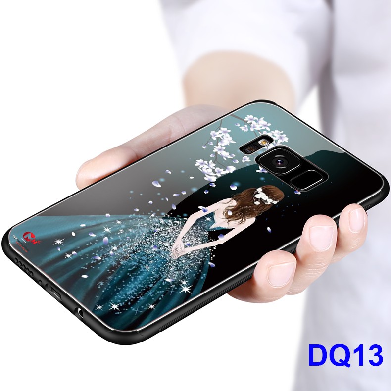 Ốp lưng Samsung Galaxy S8/ S8 plus in 3D hình dạ quang mặt kính cường lực sáng bóng
