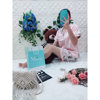 Bộ pijama satin đùi cao cấp ms05
