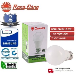 Bóng Đèn LED BÚP TRÒN 5W Rạng Đông, Chip LED SAMSUNG, Bảo Hành 24 Tháng