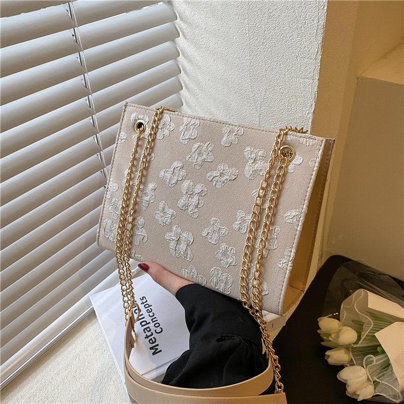 Túi Đeo Vai / Kẹp Nách Dáng Vuông Nhỏ In Họa Tiết Thời Trang Sang Trọng Cho Nữ