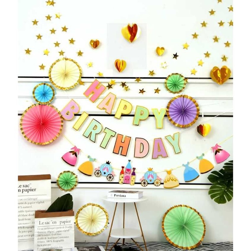 Dây Treo Trang Trí Tiệc Sinh Nhật Màu Macaron Mới