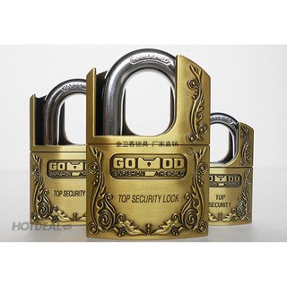 Ổ khóa padlock chống cắt đồng thau + 4 chìa chống dò an toàn