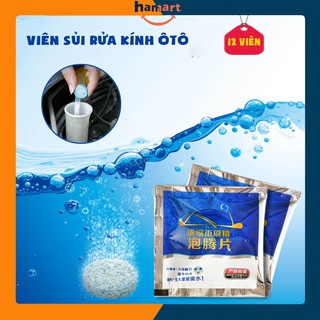 COMBO 12 Viên Sủi Rửa Kính Ô tô Viên Nước Rửa Kính Thuỷ Tinh Chất Lượng Cao Tiện Lợi
