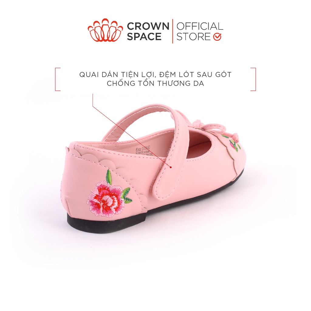 Giày Búp Bê Bé Gái Crown Space Ballerina Cao Cấp CRUK3112 Size 25 Đến 30 Cho Bé 2-12 Tuổi