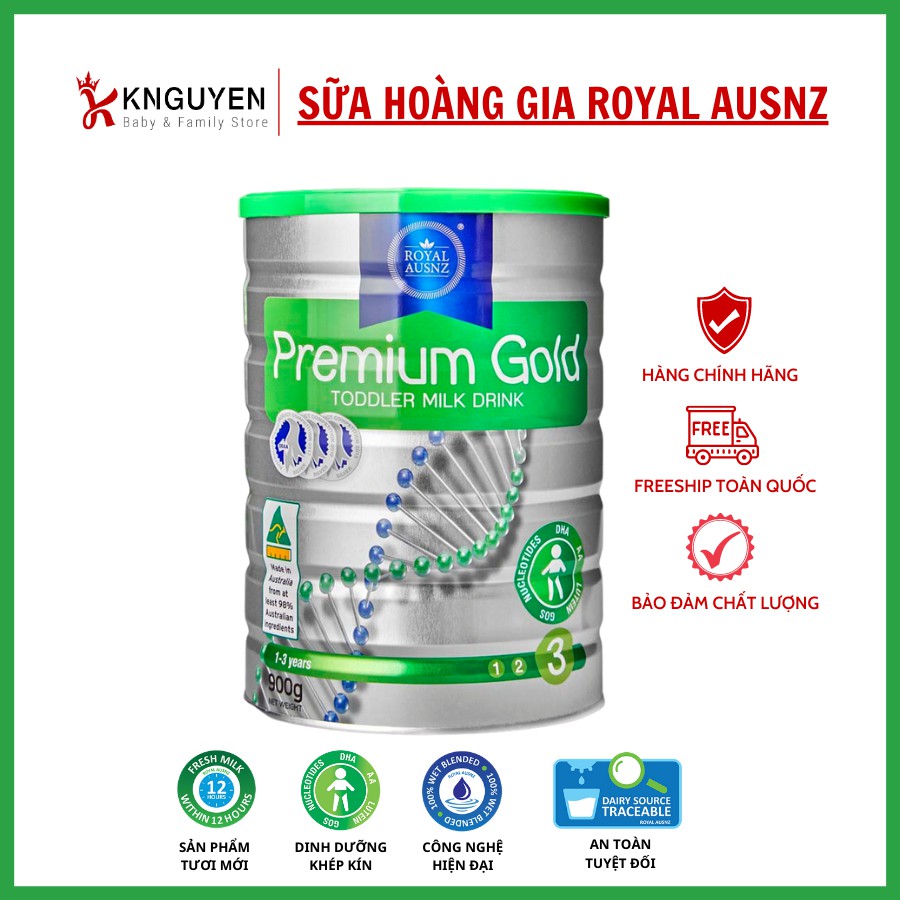 Sữa Hoàng Gia Úc (đủ số) Royal Ausnz Premium Gold Số 1, 2, 3 (Hàng Air Nội địa)- Date mới