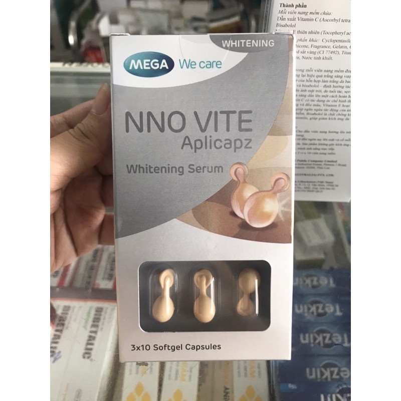 Serum dưỡng da trắng sáng NNO Vite Aplicapz (3 vỉ x 10 viên/hộp)[Hàng chính hãng sản xuất tại Thái Lan]