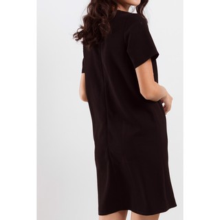 Đầm đen xoắn eo nữ EDINI - D1157