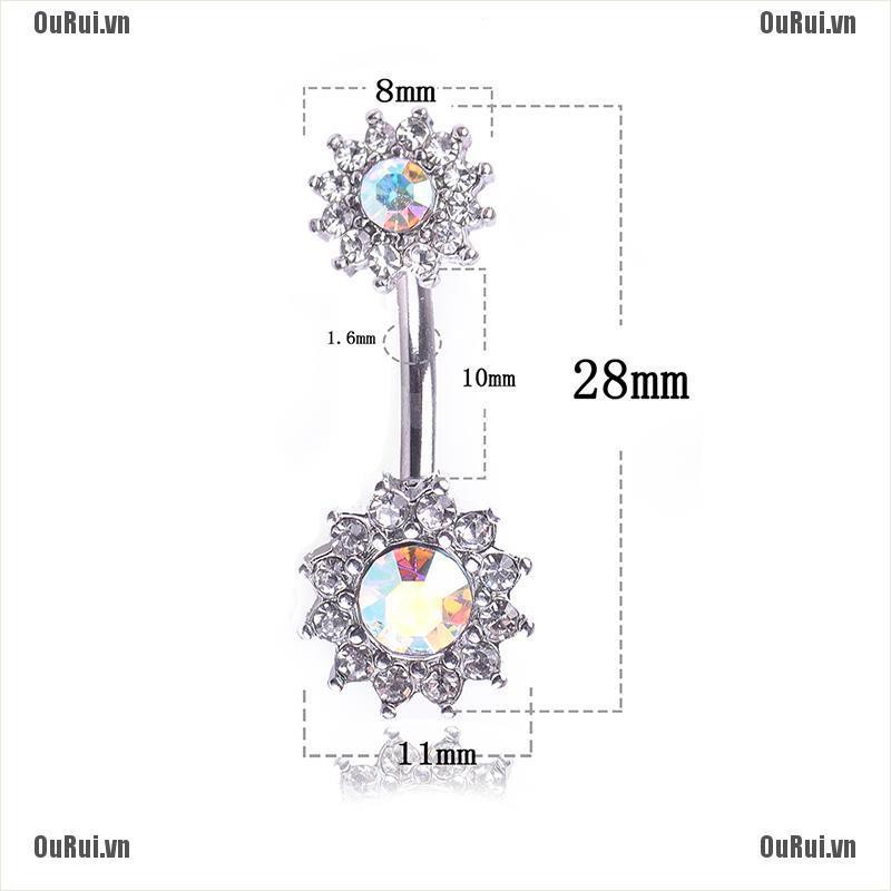Khuyên Rốn Hình Bông Hoa Dễ Thương Xinh Xắn