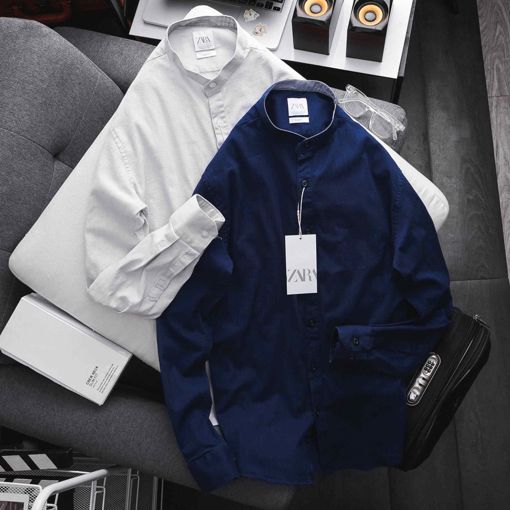 Áo sơ mi nam dài tay cao cấp chất đũi THE 727 BH.D.Z.24