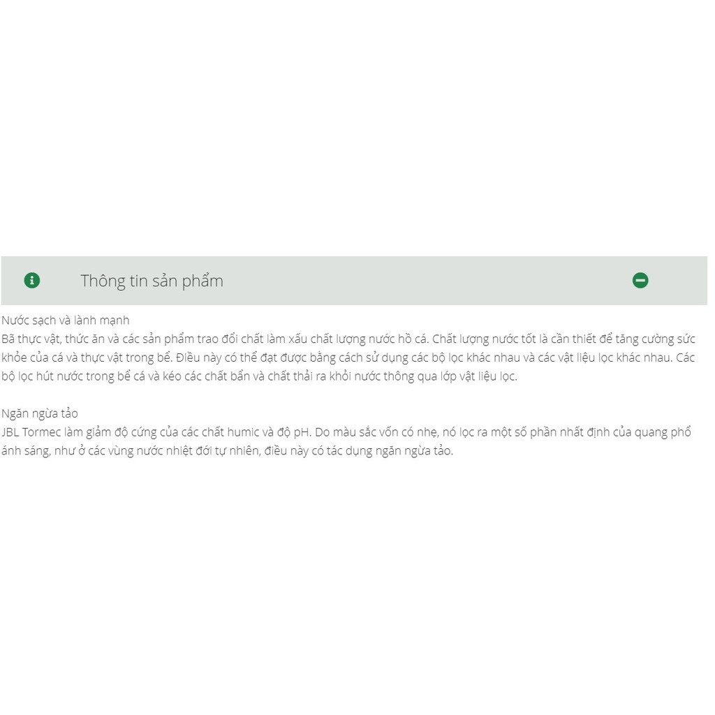 JBL Tormec Activ | Than Bùn Hoạt Tính - Vật Liệu Lọc Giảm pH và Độ Cứng Carbon (kH), Ngăn Ngừa Tảo Hại