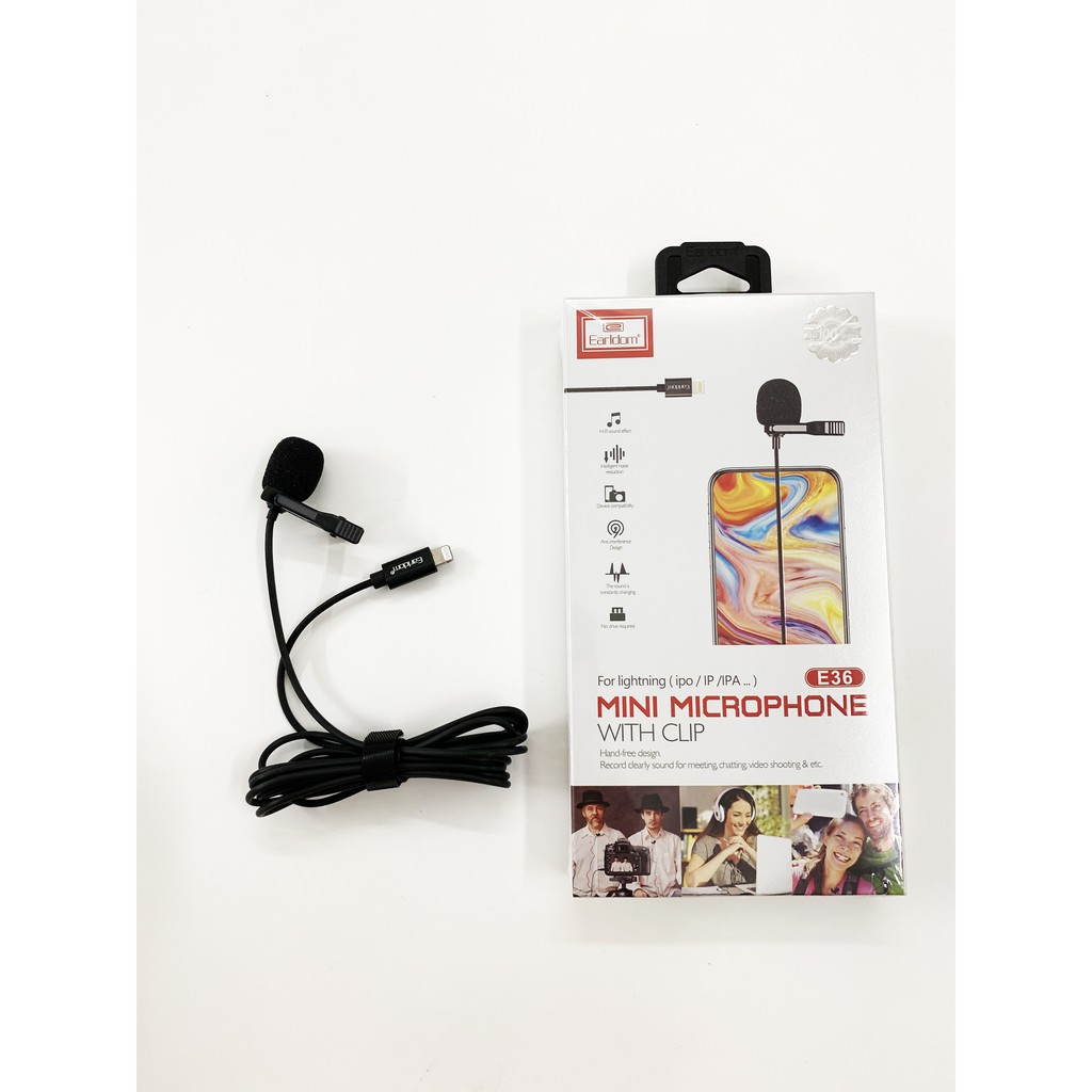 [Bảo Hành 2 Năm]Mic Thu Âm Chân Dành Cho ip,tablet táo Earldom E36