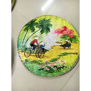 Tranh mẹt tre trang trí vách tường