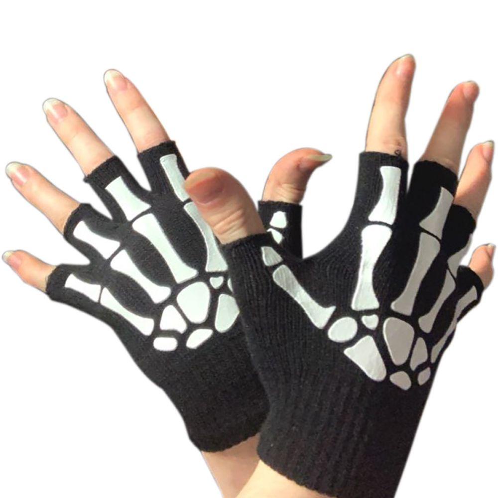 Găng Tay Giữ Ấm Hình Bộ Xương Độc Đáo Thời Trang Halloween