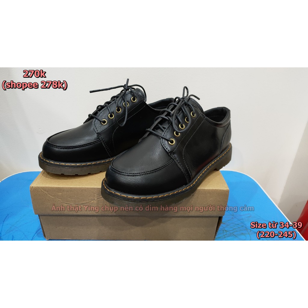 [ORDER- KHÔNG CÓ SẴN] Giày dáng nữ sinh hai màu nâu và đen, đủ size 35-39 | BigBuy360 - bigbuy360.vn