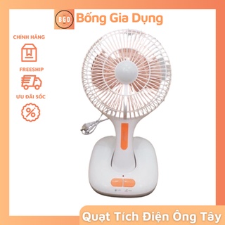 Quạt Tích Điện Ông Tây F0166 - Tích Điện 6-8 Tiếng Có Cổng USB Sạc Điện Thoại Tiện Lợi