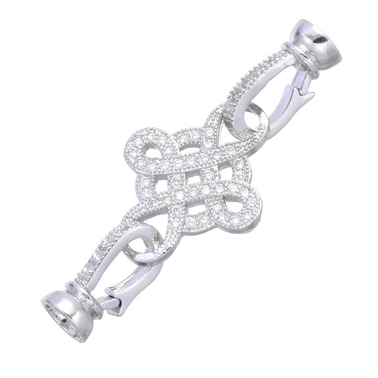 [K35B] Phụ kiện trang sức (DIY) - Chốt khóa đan 9 ô làm vòng cổ vòng tay