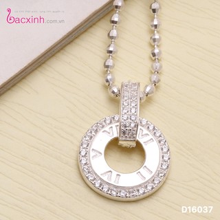 Dây chuyền bạc Ý 925 Bạc xinh Huệ Ngân - Vòng tròn La mã D16037-BDC