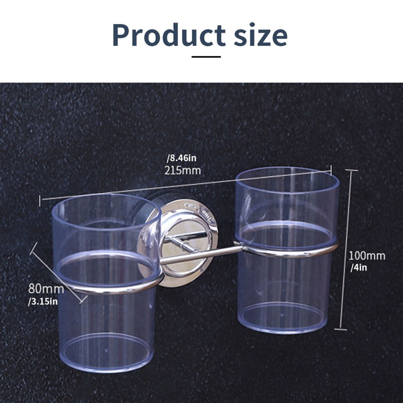 Aoto Giá Đỡ Bàn Chải Đánh Răng / Kem Đánh Răng Hít Tường Không Đục Lỗ Cho Nhà Bếp Nhà Tắm