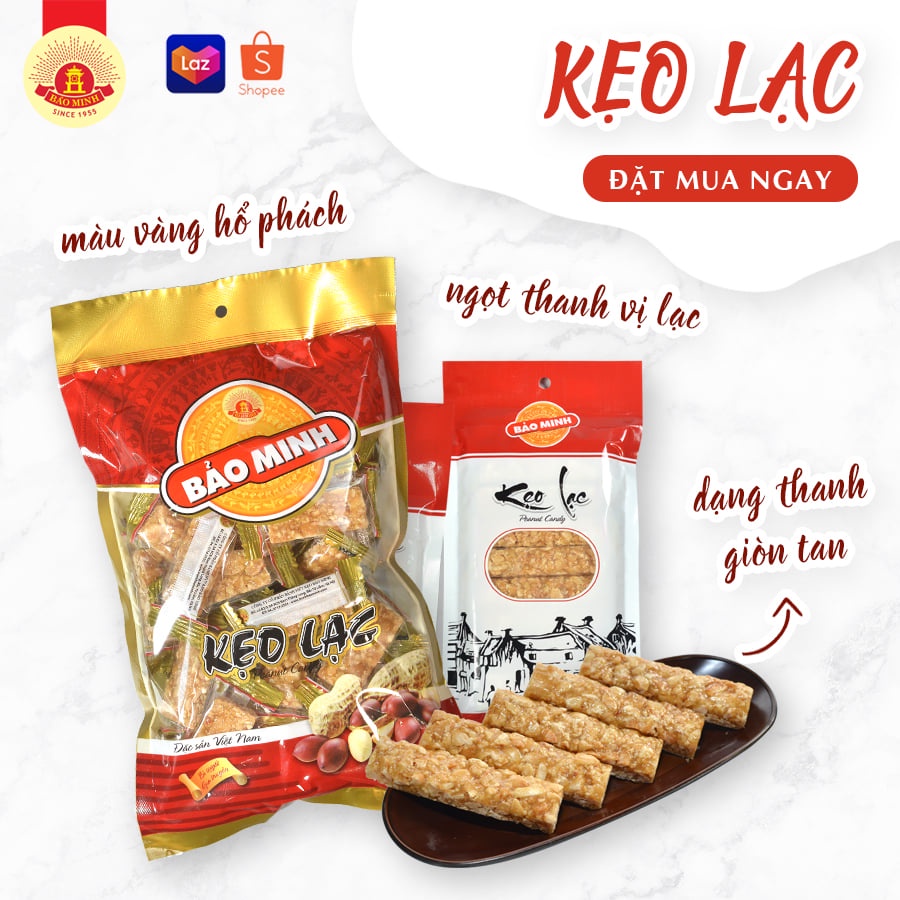 Kẹo vừng thanh Bảo Minh 120gr đậm vị truyền thống