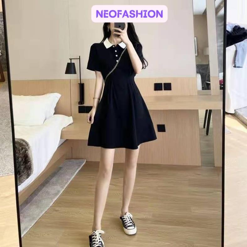 Váy Polo nữ đầm công sở trẻ trung thun suông ôm body cao cấp đi chơi dự tiệc cưới đẹp sang trọng Q0102 NEOFASHION