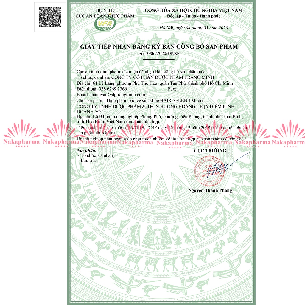 Viên dưỡng tóc Hair-Selen TM – Giảm rụng tóc, kích thích tóc mọc nhanh, tóc khỏe, giúp đẹp da - Hairselen Trang Minh