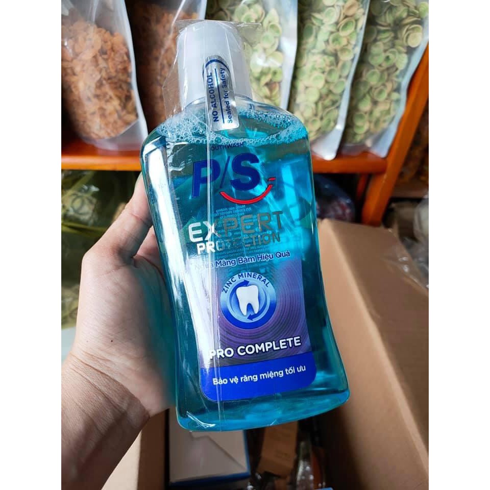 Nước Súc Miệng PS Pro Complete 500ml ngừa vi khuẩn, mảng bám, bảo vệ răng miệng tối ưu
