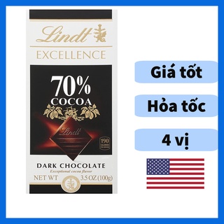 Thanh socola đắng Lindt, 70 85 90% Cocoa, Gluten free, dark chocolate