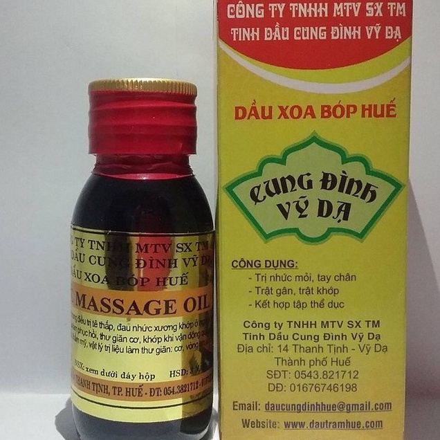 Dầu xoa bóp Huế hiệu Cung Đình Vỹ Dạ