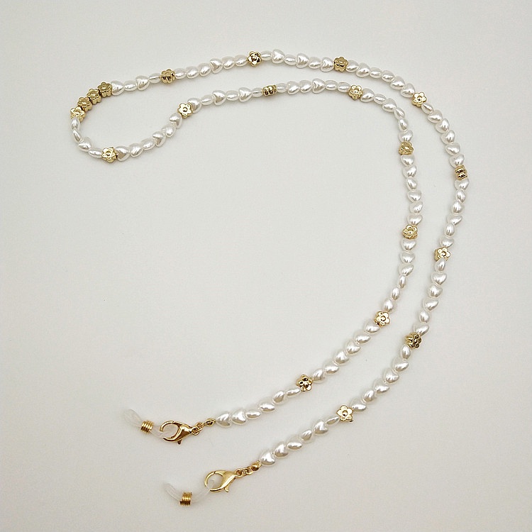 Dây đeo mắt kính 70cm đính vỏ ngọc trai xinh xắn