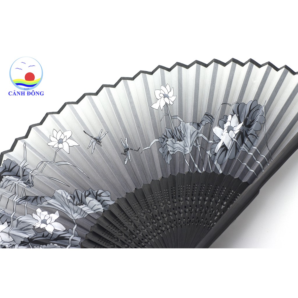 Quạt giấy NHẬT BẢN HOA SEN NỞ THANH TAO SANG TRỌNG | BigBuy360 - bigbuy360.vn
