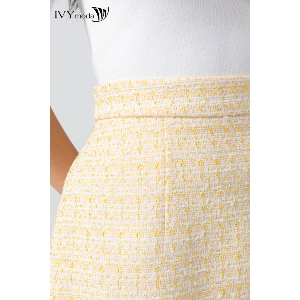Chân váy tweed kẻ IVY moda MS 31B9014