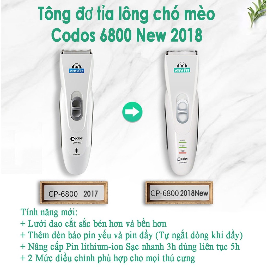 Tông Đơ Cắt Tỉa Lông  Codos CP 7800 &amp; 6800 dành cho Thú Cưng - CutePets Phụ kiện chó mèo Pet shop Hà Nội