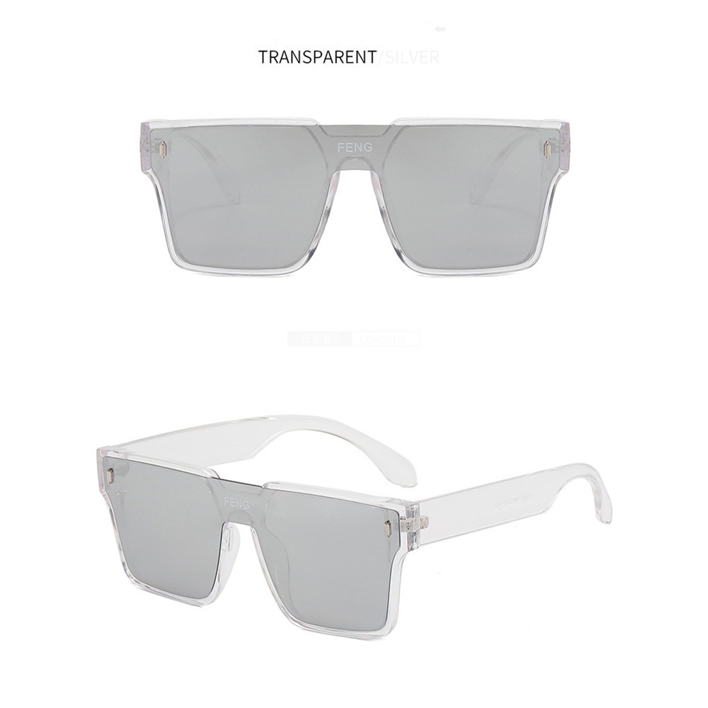 Kính Chống Nắng Thiết Kế Tròng Vuông Phong Cách Hip Hop Thời Trang Với 6 Màu Khác Nhau