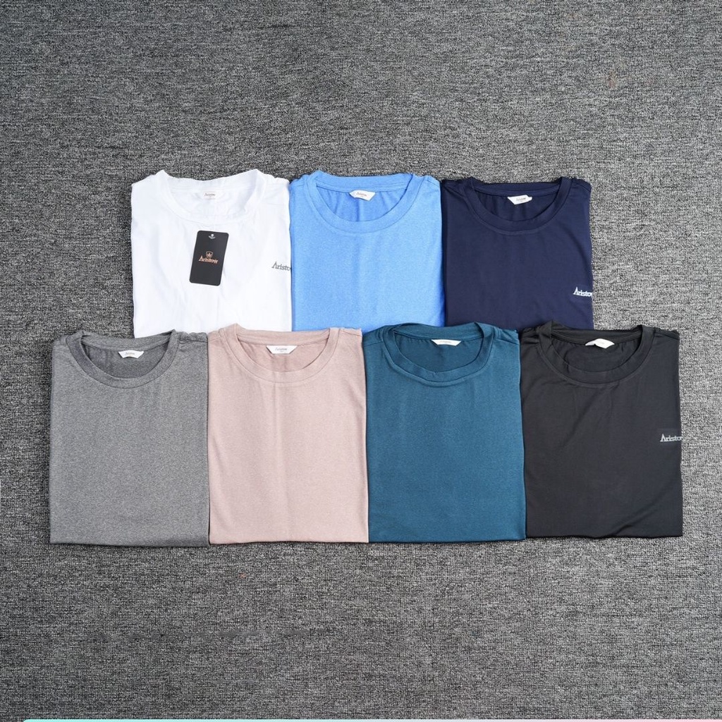 Áo thun nam áo phông cộc tay cổ tròn thể thao xuất Hàn AN225