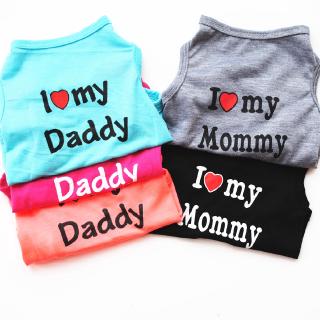 Quần áo thú cưng áo vest chó bông anh có chữ