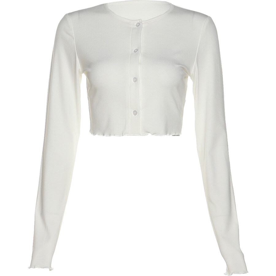 Kliou 2022 Mới Áo Thun Dài Tay Màu Trơn Đơn Giản Thời Trang Dành Cho Nữ