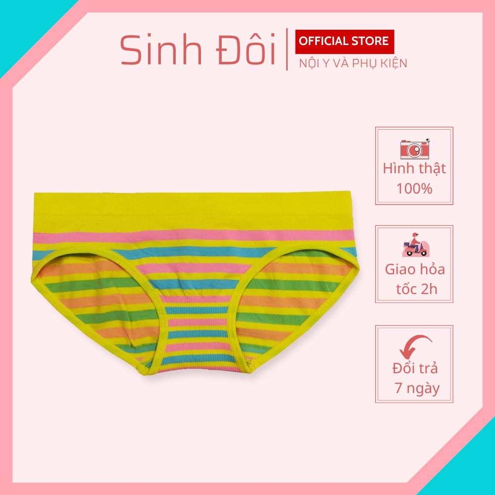 Quần lót nữ dệt kim cao cấp cạp thấp họa tiết sọc ngang phom mini ôm mông co giãn mềm mịn thoáng mát size dưới 60kg