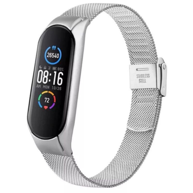 Miband 7 - Dây đeo Milanese màu bạc cao cấp dành cho đồng hồ Xiaomi Miband 7