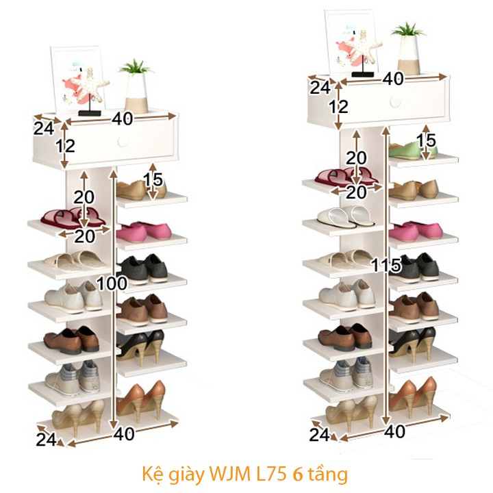 Kệ giày WJM L75 6 tầng_ 1.KGL75-6