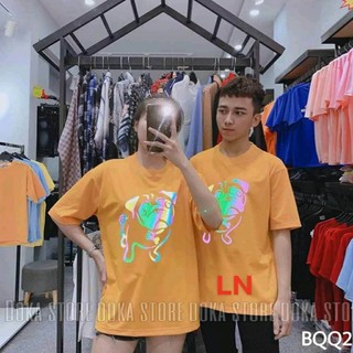 Áo phông đôi phản quang hình chó siêu kute