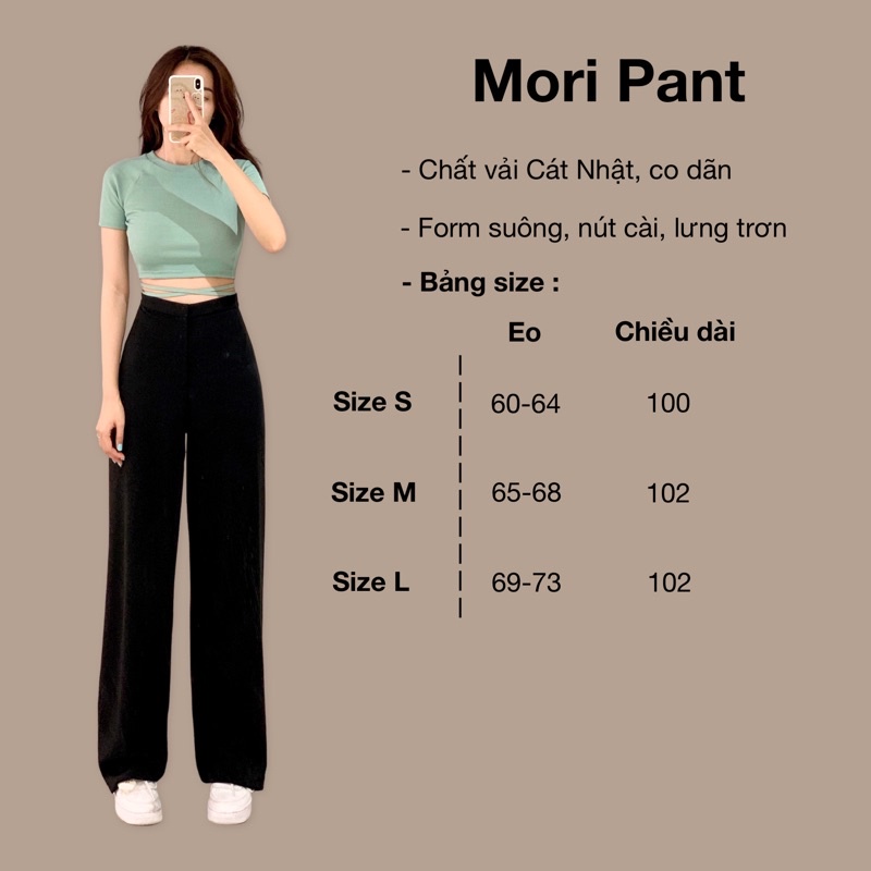 Quần ống rộng culottes xuông dài 100cm