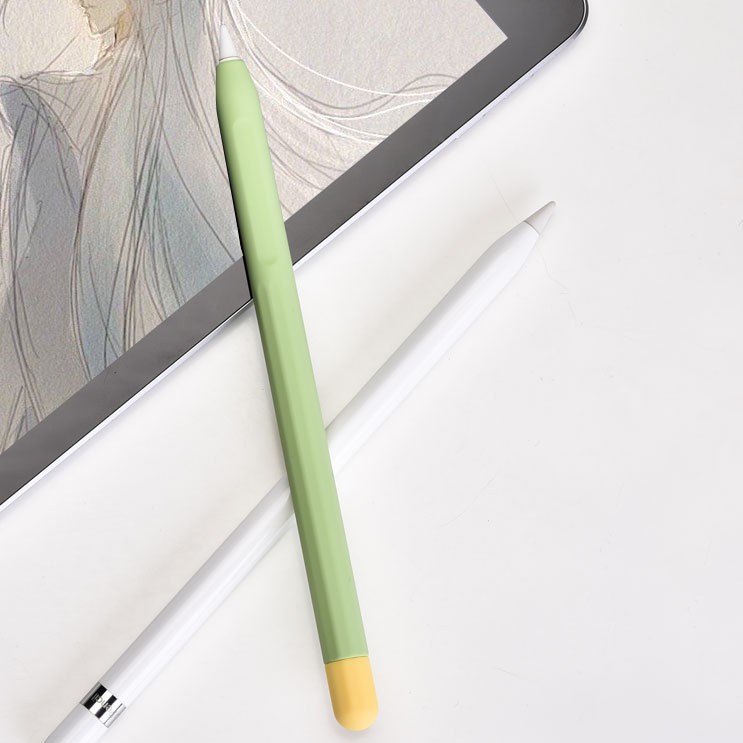 Ốp silicon bảo vệ bút Apple Pencil 1 và 2 tặng bọc bảo vệ ngòi, chất liệu silicone, vỏ ốp cover pencil