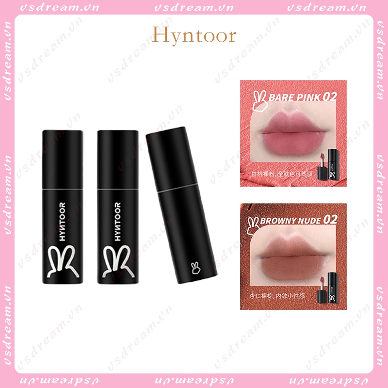 Son Môi Hyntoor Chống Dính Cốc Thiết Kế Vỏ Son Hình Thỏ Đen Xinh Xắn