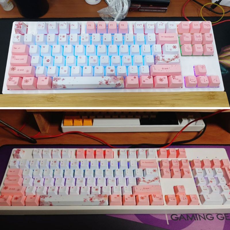 Nút bàn phím họa tiết hoa anh đào cho bàn phím cơ PBT