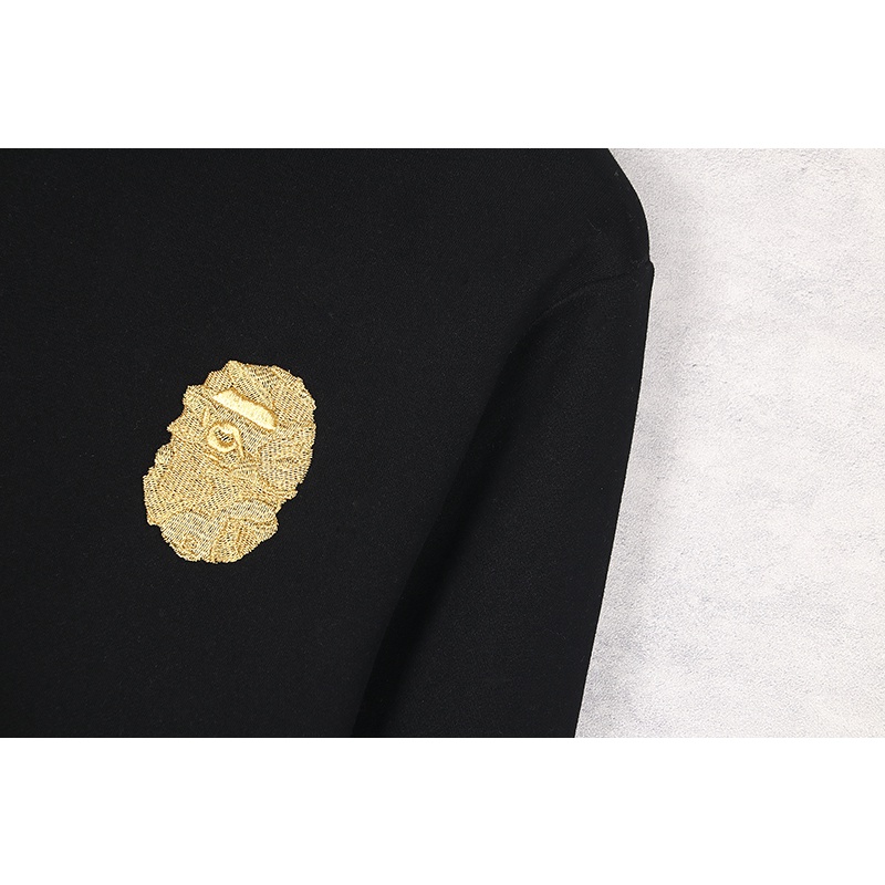 Bape Thời Trang In Áo Len Cotton Unisex