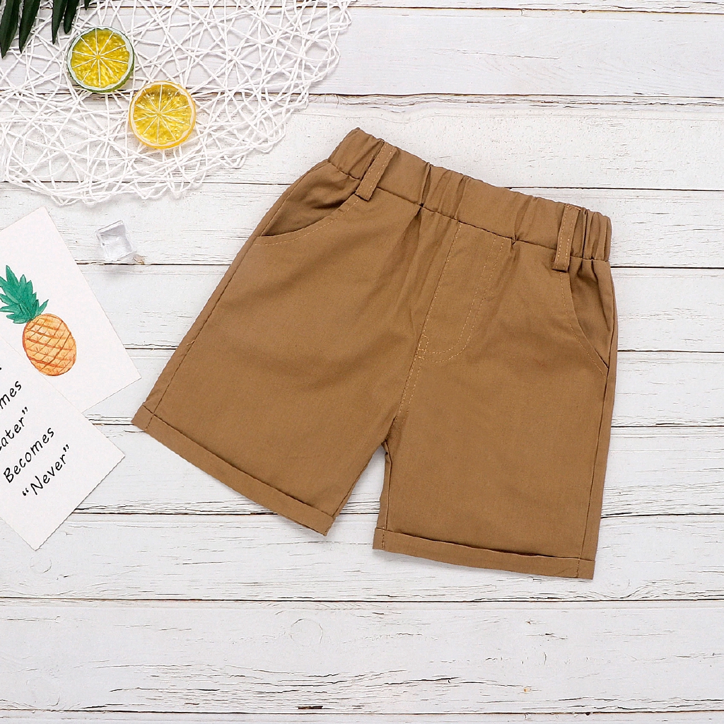Set Đồ Mùa Hè 2 Món Gồm Áo Polo In Họa Tiết Hoạt Hình + Quần Ngắn Đính Nơ Cho Bé Trai 1-4 Tuổi