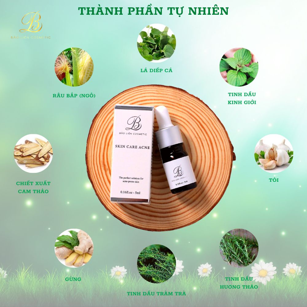 Serum giảm mụn mờ thâm SKIN CARE ACNE,tinh chất dưỡng da hỗ trợ sạch mụn sau 5 ngày