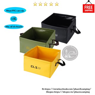 Xô Vuông Cấm Trại Du Lịch Xếp Gọn Tiện Dụng Đa Năng Đựng Đồ, Chứa Nước ⚡️FREESHIP⚡️ - phuotxcamping