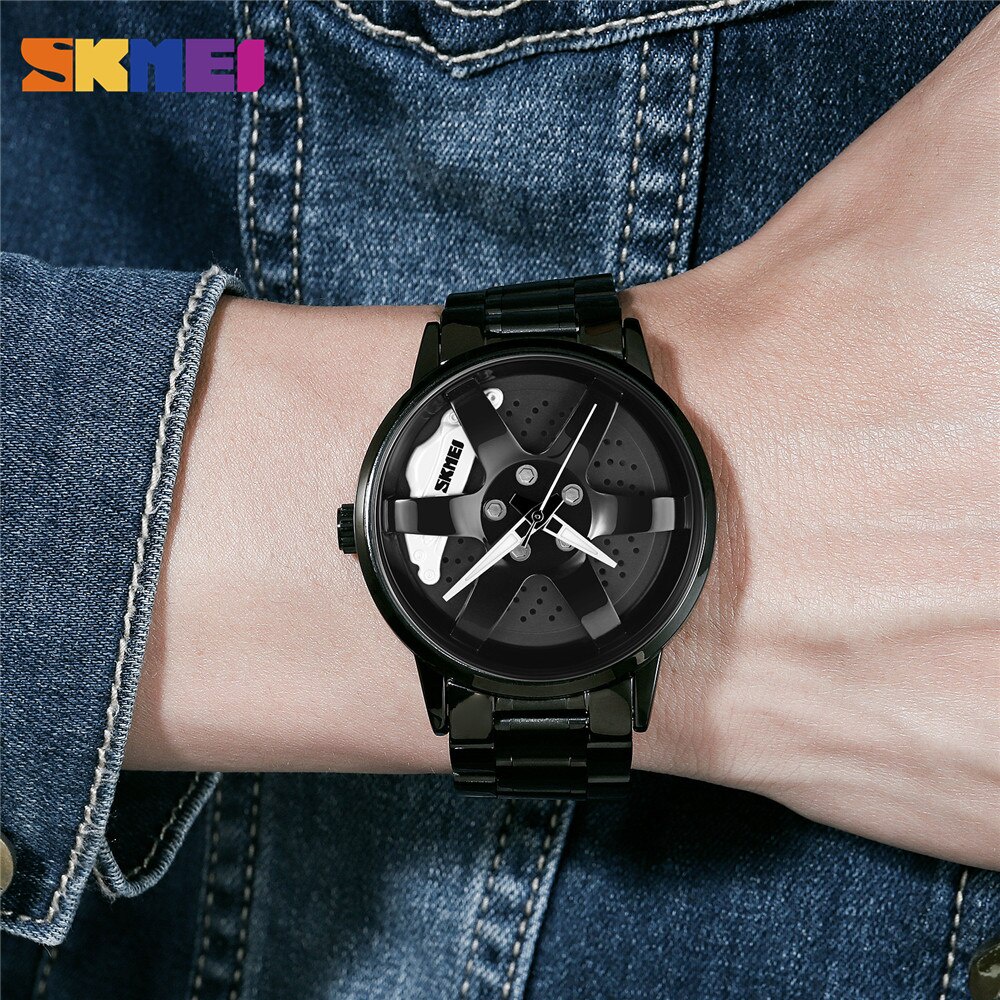 Đồng hồ đeo tay Quartz SKMEI 1824 dành cho nam bằng thép không gỉ Mặt số rỗng nam chống nước | BigBuy360 - bigbuy360.vn